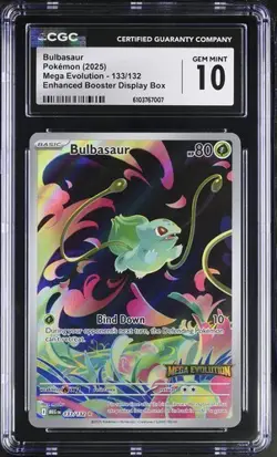 Bulbasaur *CGC 10* Illustration Rare *Mega Evolution Stamp* #133 *2025* Pokemon - Image 1