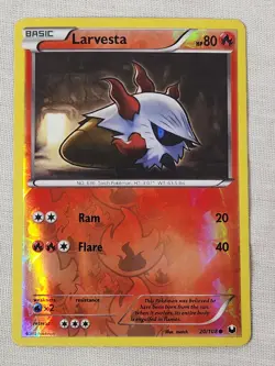 NM Larvesta - Reverse Holo 20/108 Dark Explorers Pokemon TCG - Image 1