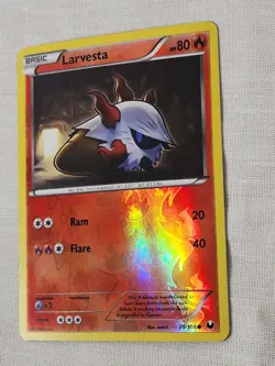 NM Larvesta - Reverse Holo 20/108 Dark Explorers Pokemon TCG - Image 2