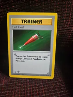 Pokemon Base Set 1st Edition Shadowless Full Heal - Image 1