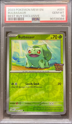 2023 Pokemon MEW EN Best Buy Exclusive #001 Bulbasaur PSA 10 GEM MINT - Image 1