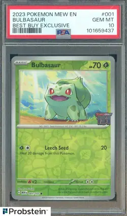 2023 Pokemon Mew En Best Buy Exclusive #001 Bulbasaur PSA 10 GEM MINT - Image 1