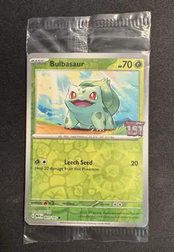 2023 Pokemon Mew En-151 * Bulbasaur * Best Buy Exclusive (Stamped) * #001 Sealed - Image 1