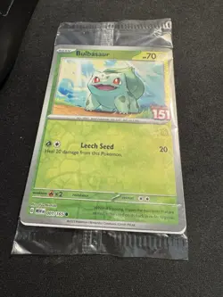 2023 Pokemon Mew En-151 * Bulbasaur * Best Buy Exclusive (Stamped) * #001 Sealed - Image 3