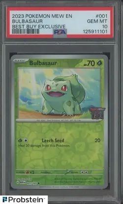 2023 Pokemon MEW EN Best Buy Exclusive #001 Bulbasaur PSA 10 GEM MINT - Image 1