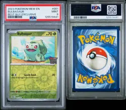 2023 POKEMON MEW EN-151 BEST BUY EXCLUSIVE #001 BULBASAUR PSA 9 - Image 3