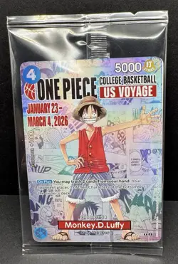 Monkey.D.Luffy (College Basketball US Voyage) P-055 One Piece Promotion SEALED - Image 1