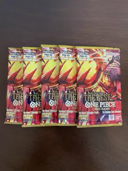 One Piece The Best Vol. 2 PRB-02 Five 5 Premium Booster Packs Lot English A - Image 1