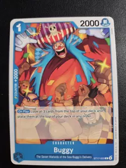 Buggy ST17-002 SR ONE PIECE Tcg Card Game NM BLUE Starter Deck 17 - Image 1