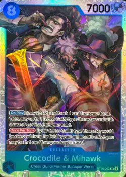 • Crocodile & Mihawk • ST25-003 Starter Deck 25 SR Holo Foil One Piece TCG NM - Image 1