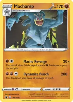 Machamp - SWSH053 - Pokemon Sword & Shield Promo Ultra Rare Holo Card NM - Image 1