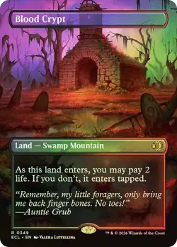 MTG - Blood Crypt - Lorwyn Eclipsed - NM Rare Borderless Foil - #0349 - Image 1