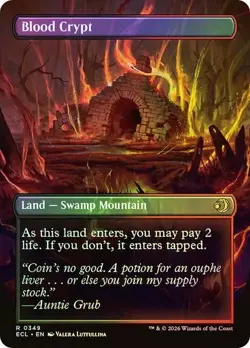 MTG - Blood Crypt - Lorwyn Eclipsed - NM Rare Borderless Foil - #0349 - Image 2