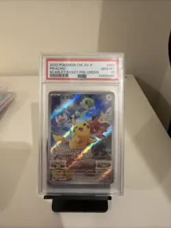 PSA 10 GEM MINT Pikachu 001/SV-P Scarlet & Violet Promo Japanese Pokemon Card - Image 1