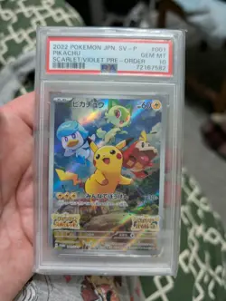 PSA 10 GEM MINT Pikachu 001/SV-P Scarlet & Violet Promo Japanese Pokemon Card - Image 1