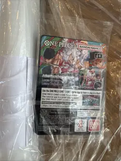 One Piece Monkey.D.Luffy College Basketball Promo Card SEALED P-055 w/ Poster - Image 2