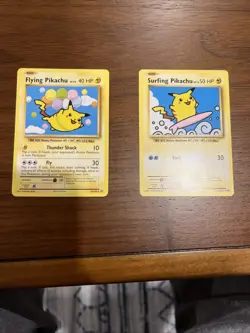 Flying And Surfing Pikachu Pokemon Card - Image 1