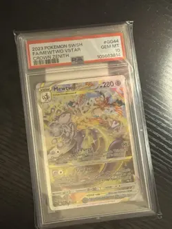 2023 PSA 10 Gem Mint Mewto VSTAR #GG44 From Crown Zenith Pokemon Card - Image 1