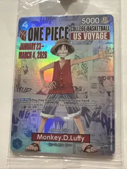 One Piece Monkey.D.Luffy College Basketball Promo Card - Image 1