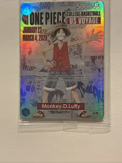 One Piece Monkey.D.Luffy College Basketball Promo Card - Image 2