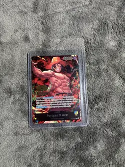 One Piece Portgas D. Ace 2nd Anniversary WINNER Card Gold Foil English ST13-002 - Image 1