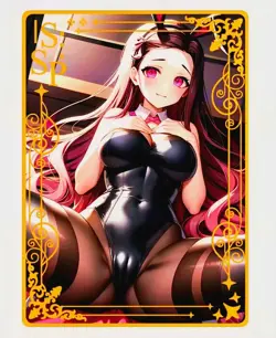 Waifu Anime Cards TCG | Nezuko Kamado - Demon Slayer [ METAL CARD ] Hentai Girl - Image 1