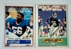 2 ] 1983 Topps Lawrence Taylor Football Sticker & Card Lot New York Giants - Image 1