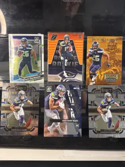 2023 Jaxon Smith-Njigba 4 Card Rookie Lot 2 Charbonnet Seahawks Rookies Optic - Image 1