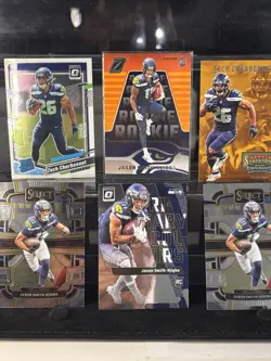 2023 Jaxon Smith-Njigba 4 Card Rookie Lot 2 Charbonnet Seahawks Rookies Optic - Image 2