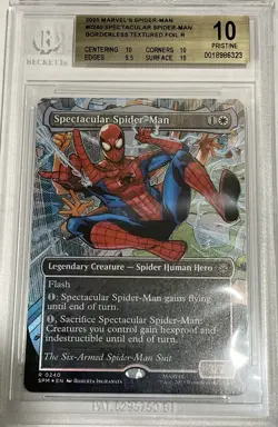 BGS 10 Magic the Gathering Spectacular Spider-Man Textured Foil 0240 Marvel - Image 1