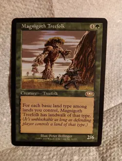 MTG Magnigoth Treefolk Planeshift 82/143 Rare LP - Image 1