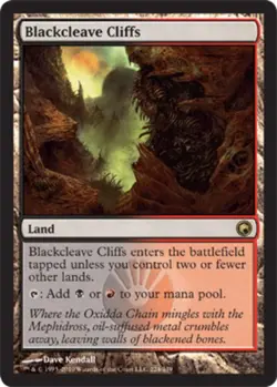MTG Blackcleave Cliffs, Scars of Mirrodin, Heavily Played, English - Image 1