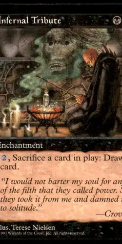 MTG Infernal Tribute LP Light Play Weatherlight [2595] - Image 1