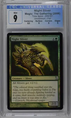 MIGHT SLIVER Time Spiral Foil U CGC 9 MTG [Nostalgium] - Image 1