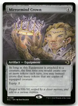 Mirrormind Crown (Extended Art) MTG Lorwyn Eclipsed 381 R NM - Image 1