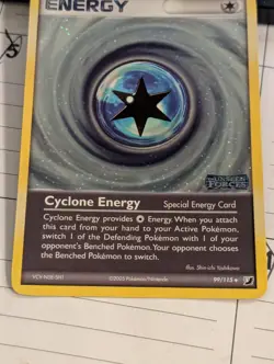 Pokemon TCG Cyclone Energy Unseen Forces Reverse Holo Inverted Holo Error - Image 1