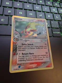 Flareon 5/113 Rare Holo EX Delta Species 2005 Pokemon TCG - NM - Image 3