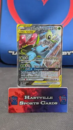 Pokemon TCG Sun & Moon Black Star Promo Tag Team Celebi & Venusaur GX SM167 MP - Image 1