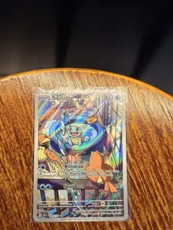 Pokemon Squirtle TCG Stellar Crown Illustration Holo 148/142 Pack Fresh - Image 1