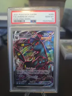 2021 Pokemon Umbreon VMAX Full Art SWSH Evolving Skies PSA 10 - Image 1