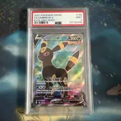 2021 POKEMON SWORD & SHIELD EVOLVING SKIES #188 FULL ART/UMBREON V PSA 9 - Image 1