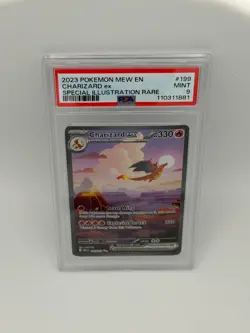 Pokemon Charizard ex SIR 2023 151 MEW EN #199 PSA 9 Mint - Image 3