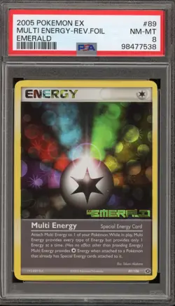 Pokemon Multi Energy EX Emerald Reverse Holo Rare #89 PSA 8 - Image 1