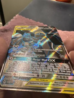 2019 Pokemon Sun & Moon Unbroken Bonds Lucario Melmetal Tag Team #203/214 NM - Image 3