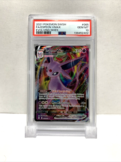 PSA 10 Pokemon FA/Espeon VMAX 65/203 Evolving Skies SWSH 2021 - Image 1