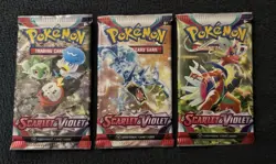 Pokemon TCG Scarlet & Violet Base Set 3 Booster Pack Lot - Image 1