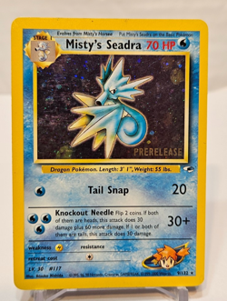 Misty's Seadra 9/132 Gym Heroes PreRelease Promo Pokemon 1243 - Image 1
