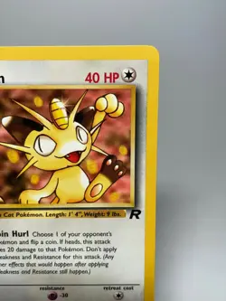 Pokemon Team Rocket Meowth 62/82 1st Edition NM-MT Never Played - Image 5
