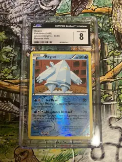 Regice 24/98 Rare Reverse Holo XY - Ancient Origins Pokemon HP cgc 8 - Image 1