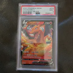 2020 POKEMON SWORD & SHIELD DARKNESS ABLAZE - #019/189 CHARIZARD V - PSA 9 MINT - Image 1
